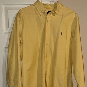 Polo by Ralph Lauren Men's Yellow Button Down Shirt